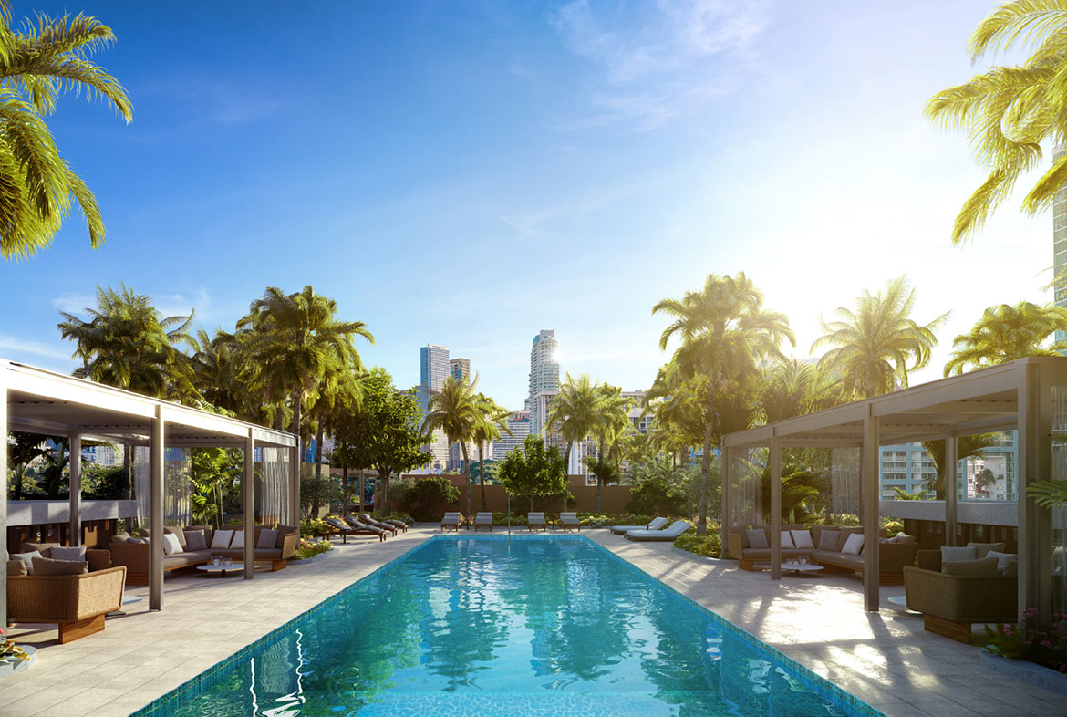 2200 Brickell, piscina