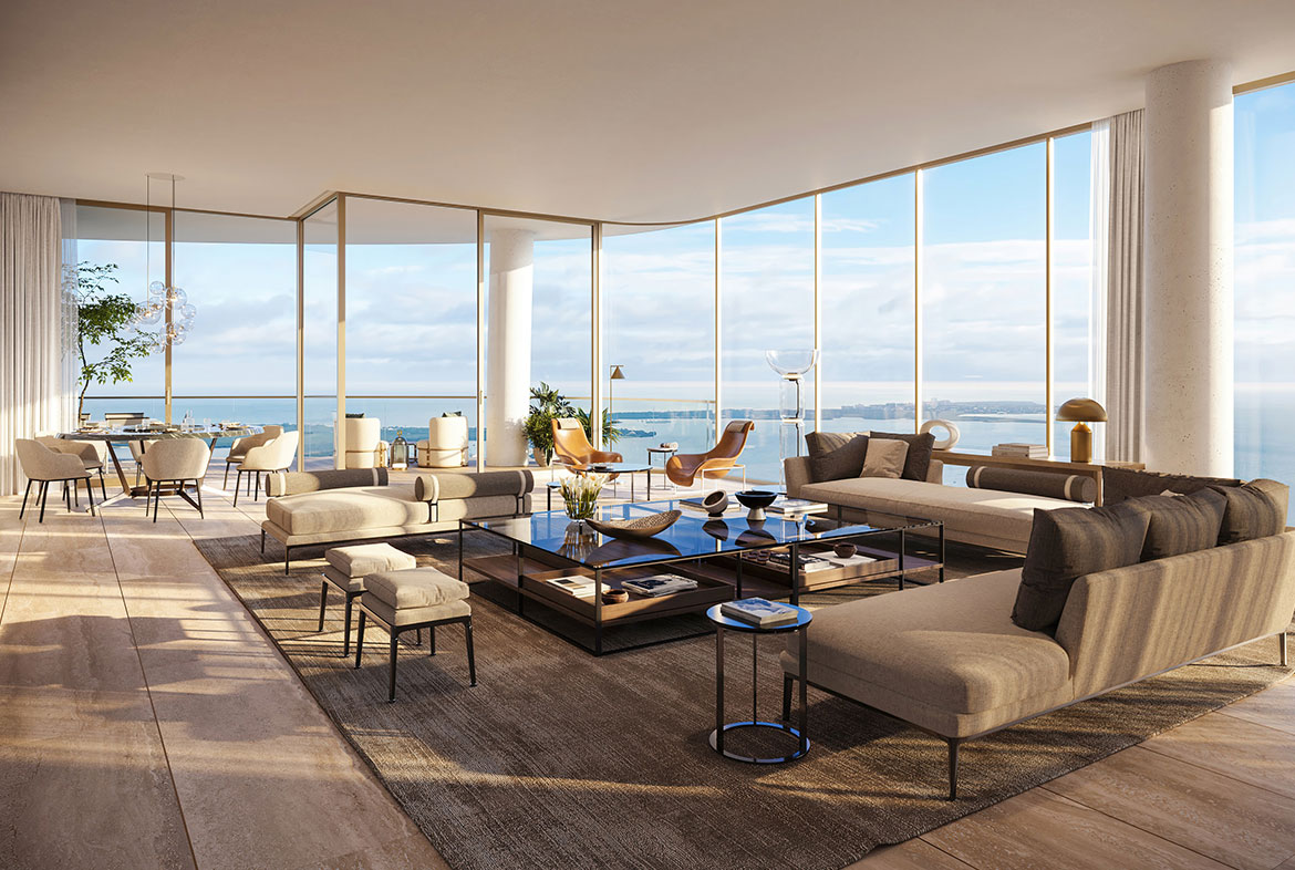 The Residences at 1428 Brickell resdiencia sala comedor